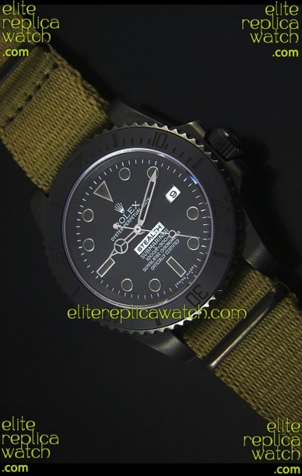 Rolex Submariner Stealth MK IV PVD Swiss Replica Watch Black Hour Markers