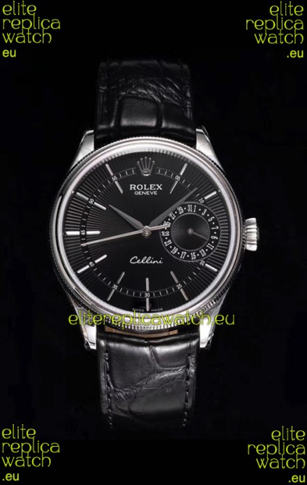 Rolex Cellini Date Ref#50519 Replica 1:1 Mirror 904L Steel Watch Black Dial