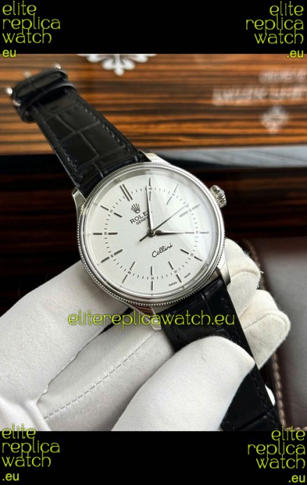 Rolex Cellini Date Ref#50505 Replica 1:1 Mirror 904L Steel White Dial Watch 