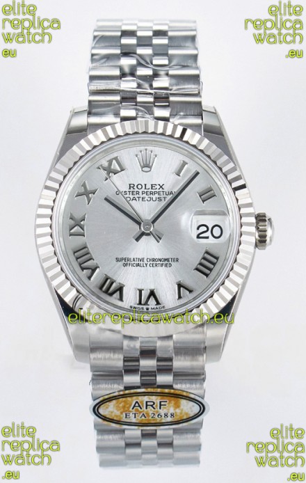 Rolex Super Clone Datejust ETA 2688 Movement 31MM Stainless Steel Case and Roman Dial Watch 