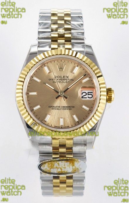 Rolex Super Clone Datejust ETA 2688 Movement 31MM Two Tone Yellow Gold Watch and Dial