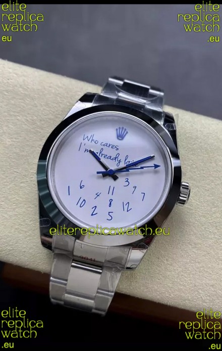 Rolex Datejust 41MM "Who Cares I'm already Late" Dial in Swiss Automatic Movement 
