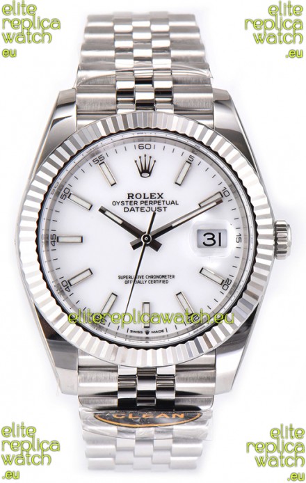 Rolex Datejust 126334 41MM ETA3235 72 Hours Power White Dial Jubilee 1:1 Mirror Replica