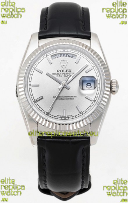 Rolex Day Date 904L Steel Casing Watch in Steel Dial 36MM - 1:1 Mirror Quality
