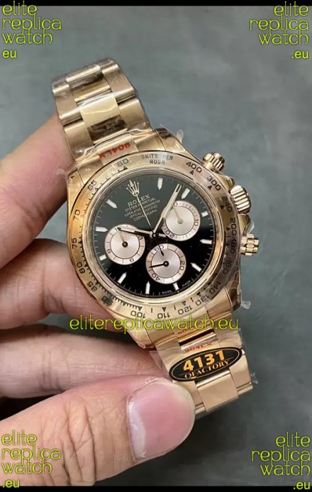Rolex Daytona REF.126505 Cal 4131 1:1 Swiss Replica Watch - 904L Steel Rose Gold 