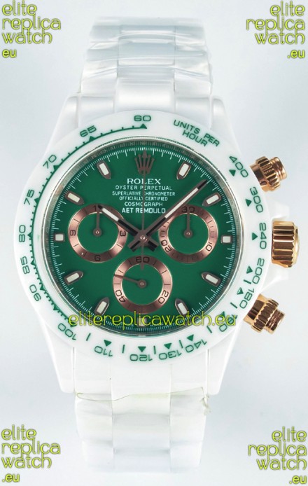 Rolex Daytona AET Remould Dark Green Dial Full Ceramic Strap Watch in Cal.4130 Movement