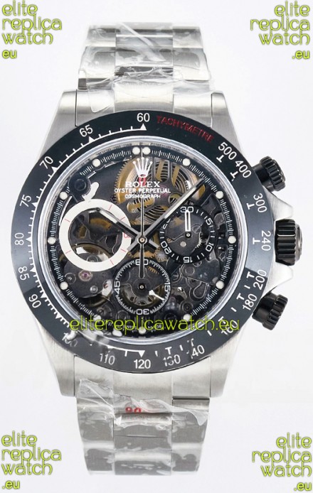Rolex Daytona Super Clone Artisans De Geneve Stainless Steel Watch Black Ceramic Bezel Watch