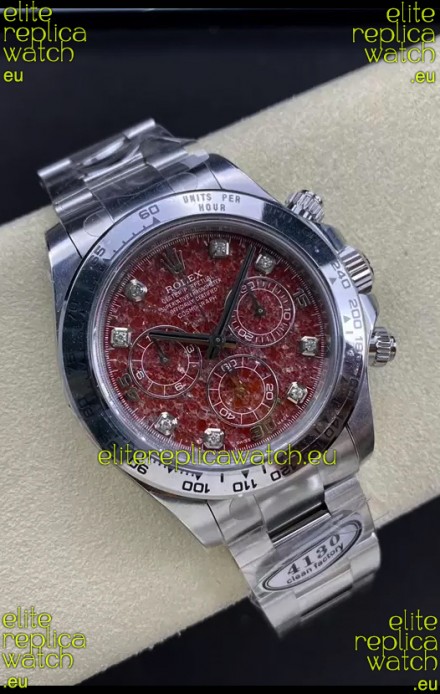 Rolex Cosmograph Daytona Grossular Rubellite Dial Original Cal.4130 Movement - 904L Steel Watch