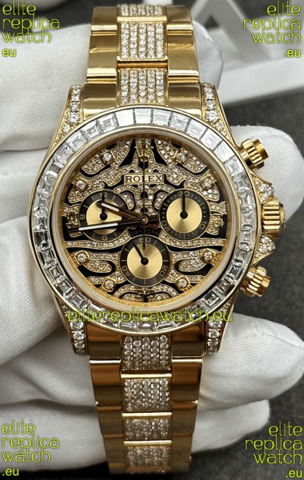 Rolex Cosmograph Daytona "Eye of the Tiger" Edition in 904L Yellow Gold 1:1 Mirror Replica Watch