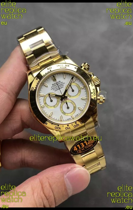 Rolex Cosmograph Daytona M126518 Yellow Gold Casing and White Dial Original Cal.4131 Movement