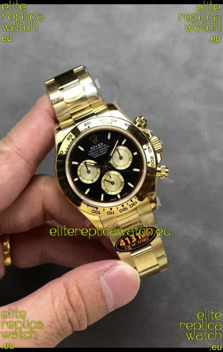 Rolex Cosmograph Daytona M126508 Yellow Gold Casing and Black Dial Original Cal.4131 Movement
