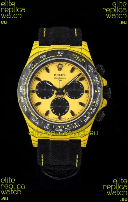 Rolex Cosmograph Daytona DiW BUMBLEBEE Edition Carbon Fiber Watch - Cal.4130 Movement 