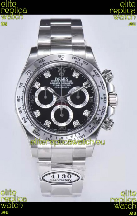 Rolex Cosmograph Daytona M116509-0055 Original Cal.4130 Movement - 904L Steel Watch Black Dial