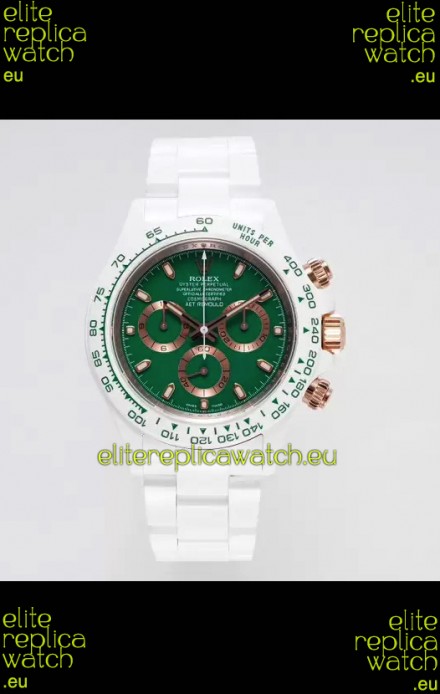 Rolex Daytona AET Remould Green Dial Full Ceramic Strap Watch in Cal.4130 Movement