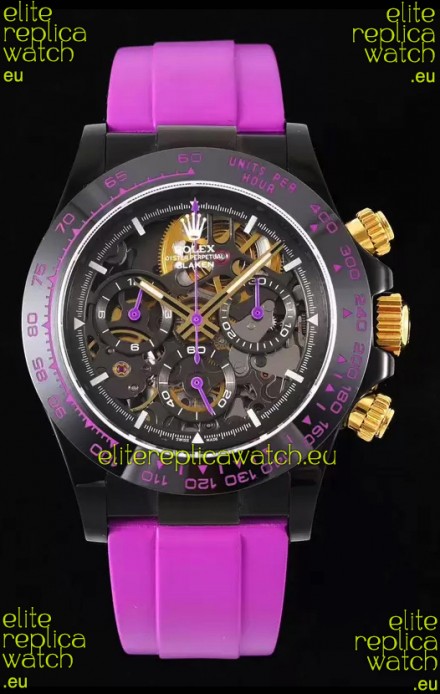 Rolex Daytona Blaken Pink 1:1 Swiss Mirror Replica Skeleton Dial Cal.4130 Movement