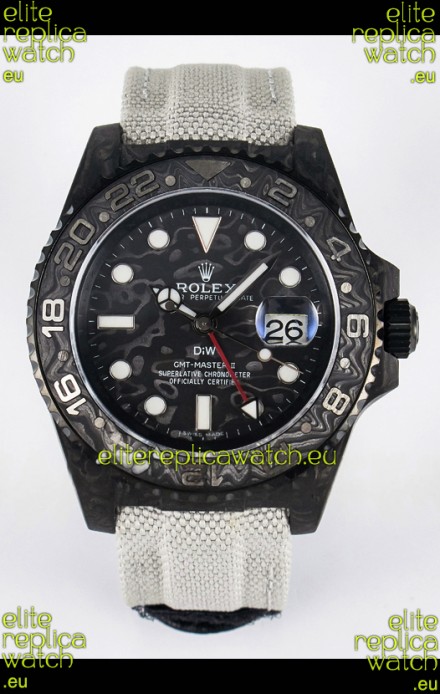 Rolex GMT Masters II Super Clone DiW Edition Swiss Replica Lightweight Carbon Casing Watch 