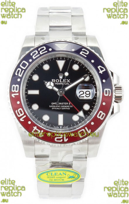 Rolex GMT Masters II 126710BLRO Cal.3285 72 Hours Power Oyster Strap Swiss Replica 904L Steel 