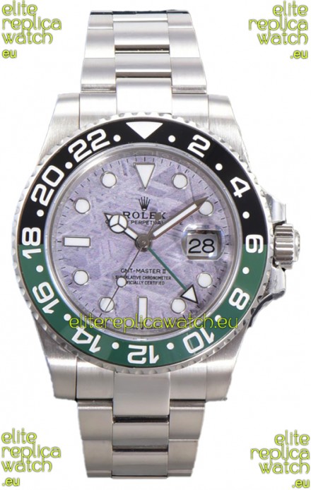 Rolex GMT Masters II 126720 Cal.3285 Pink Meteorite Dial 904L Steel in Oyster Strap Swiss Replica