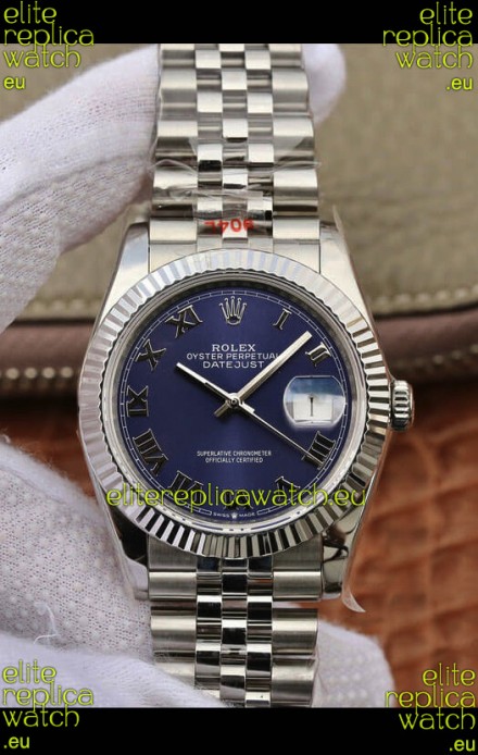 Rolex Datejust 31MM ETA-2671 Movement Swiss Replica in 904L Steel in Blue Roman Dial