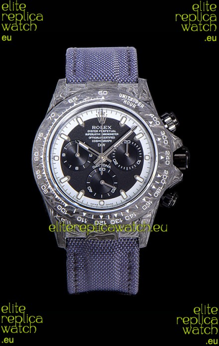 Rolex Daytona DiW Edition "Cream Invert" Forged Cabon Casing 1:1 Mirror Replica