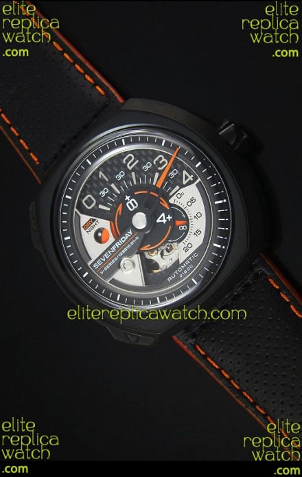 SevenFriday V02-01 Miyota 82S7 Movement 1:1 Edition Carbon Dial