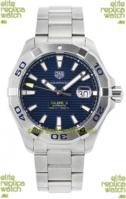 Tag Heuer Aquaracer Calibre 5 1:1 Mirror Replica Watch Blue Dial 904L Steel 44MM