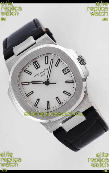 Patek Philippe Nautilus 5711/1A-011 1:1 Mirror Swiss Replica Watch in White Dial 904L Steel 