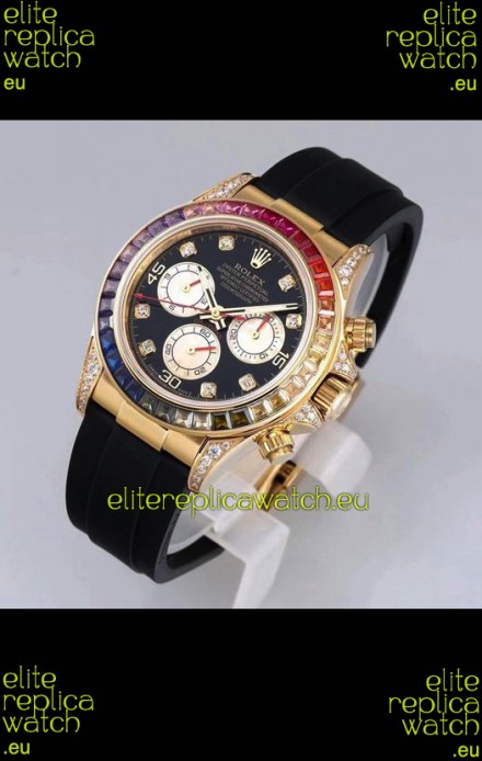 Rolex Cosmograph Daytona 116598 Yellow Gold 1:1 Mirror Cal.4130 Movement - 904L Steel Watch