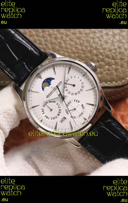 Jaeger LeCoultre Master Ultra-Thin Perpetual Calendar White Dial Swiss Replica Watch 