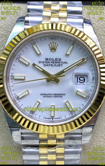 Rolex Datejust 126333 41MM Cal.3135 Swiss 1:1 Mirror Replica Watch in 904L White Dial 