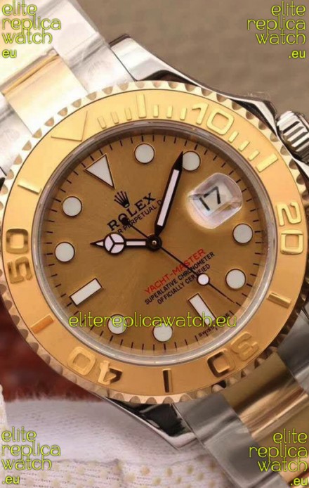 Rolex Yachtmaster 40 Yellow Gold Two Tone 1:1 Swiss Replica Watch in 904L Steel Casing