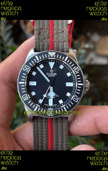 Tudor Pelagos FXD 904L Stainless Steel 1:1 Mirror Replica Watch in Nato Strap 