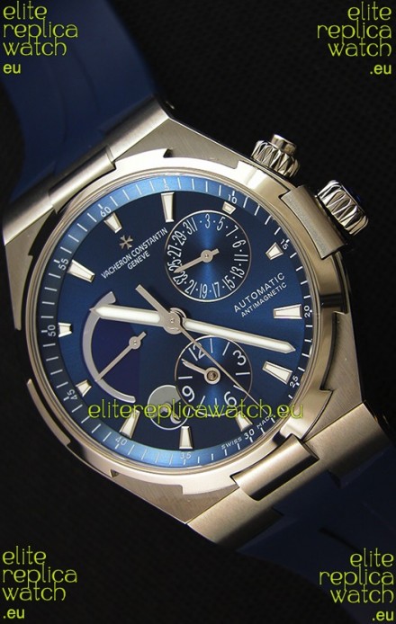 Vacheron Constantin Overseas Dual Time Blue Dial Swiss Replica Watch 