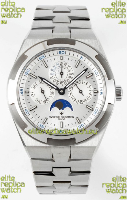 Vacheron Constantin Overseas Perpetual Calendar Ultra-Thin Steel Dial with Steel Strap
