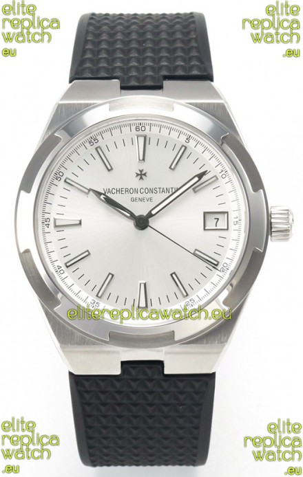 Vacheron Constantin Super Clone Overseas Edition Steel Casing and Dial in Rubber Strap