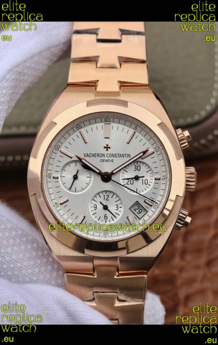 Vacheron Constantin Overseas Chronograph Swiss Replica Watch in Steel Casing Blue Dial