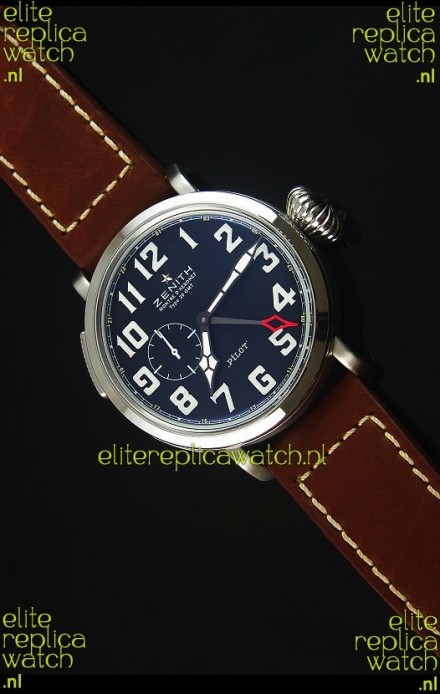 Zenith Heritage Pilot Type 20 GMT Matte Black Dial Swiss 1:1 Mirror Replica Watch