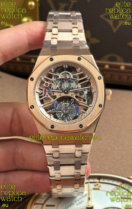 Audemars Piguet Royal Oak Super Clone Tourbillon 26735 Rose Gold Watch 
