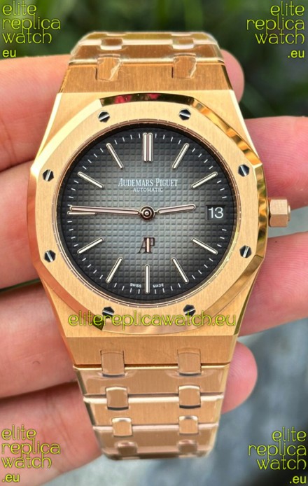 Audemars Piguet Royal Oak Super Clone Jumbo Sunburst Grey Dial Watch 