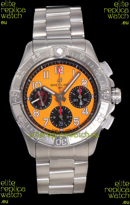 Breitling Super Clone Super Avenger B01 Chronograph Yellow Dial Watch 