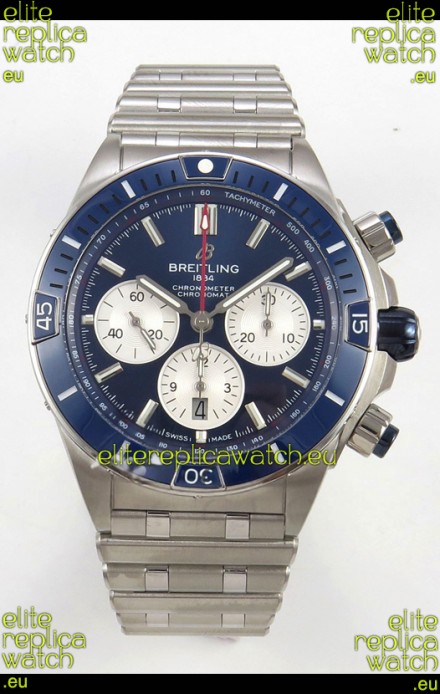 Breitling Chronomat Super Clone B01 42 Edition Swiss 904L Steel Watch Blue Dial 