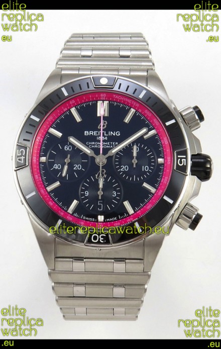 Breitling Chronomat Super Clone B01 42 Edition Swiss 904L Steel Watch Black/Red Dial 