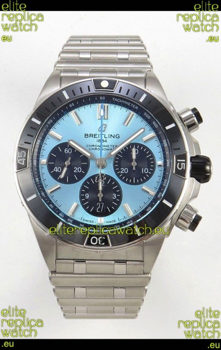 Breitling Chronomat Super Clone B01 42 Edition Swiss 904L Steel Watch Ice Blue Dial 