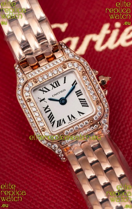 Cartier PANTHERE Superclone 20MM Swiss Replica Watch in Rose Gold Case