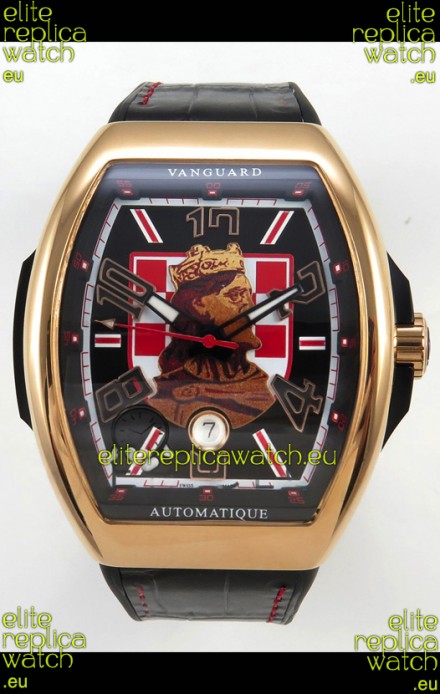 Franck Muller Vanguard Skenderbeu Croatia Rose Gold Swiss Replica Watch 