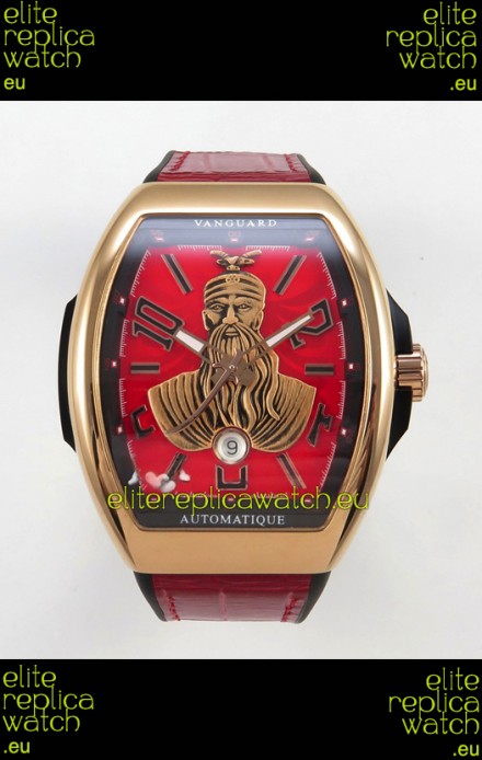 Franck Muller Vanguard Skenderbeu Rose Gold Swiss Replica Watch 