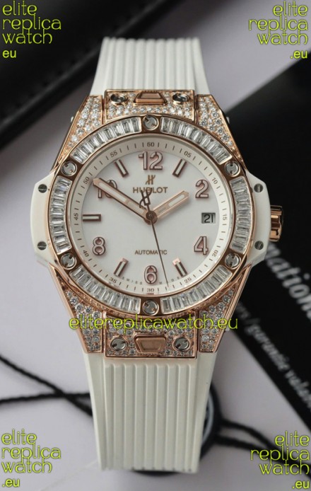Hublot Big Bang One Click King White Dial Rose Gold Swiss Replica Watch 39MM