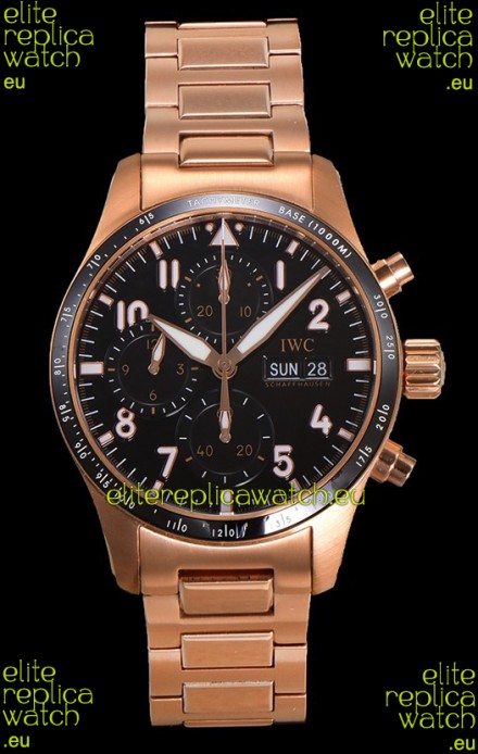 IWC Pilot's IW388306 Super Clone Chronograph 41 Mercedes-AMG Pertonas F1 Rose Gold Watch 