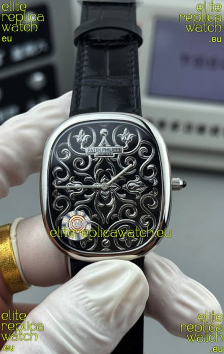 Patek Philippe 5738 Elipse Black Enamel Swiss Quartz Replica Watch 