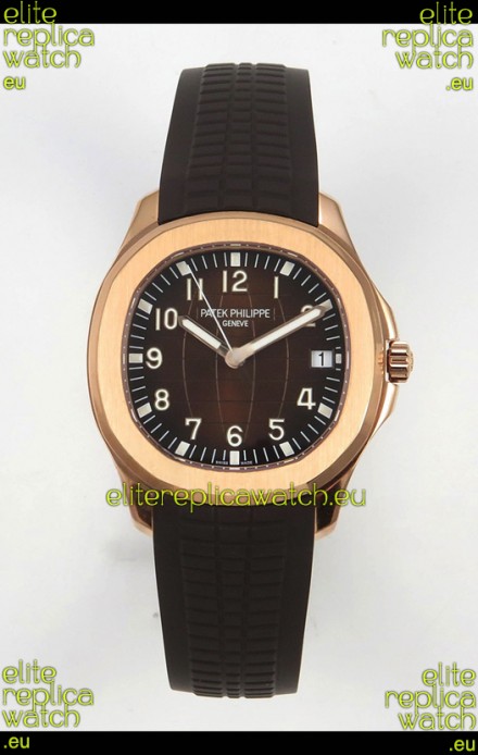 Patek Philippe Super Clone Aquanaut 5167 904L Rose Gold Brown Dial Watch 